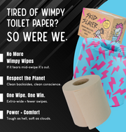 Close-up of Skid Slayer 3-ply bamboo toilet paper roll